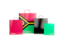 Vanuatu. Shopping bags with flag. Download icon.