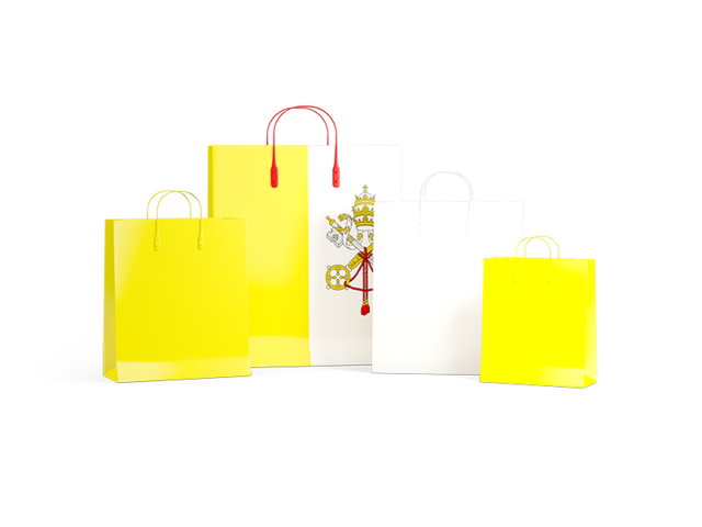 Shopping bags with flag. Download flag icon of Vatican City at PNG format