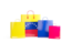 Venezuela. Shopping bags with flag. Download icon.