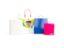 Virgin Islands of the United States. Shopping bags with flag. Download icon.