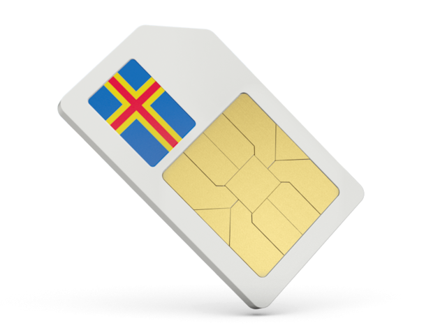 Sim card icon. Download flag icon of Aland Islands at PNG format