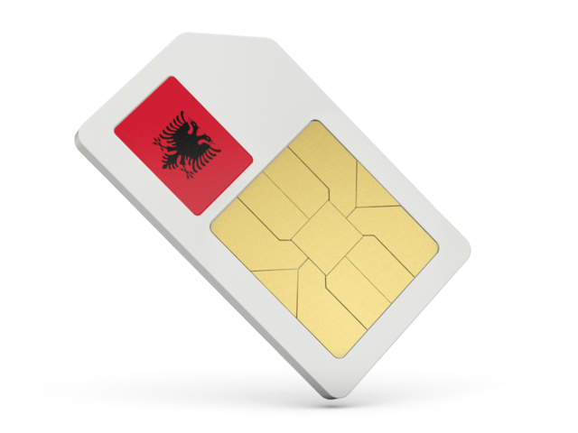 Sim card icon. Download flag icon of Albania at PNG format