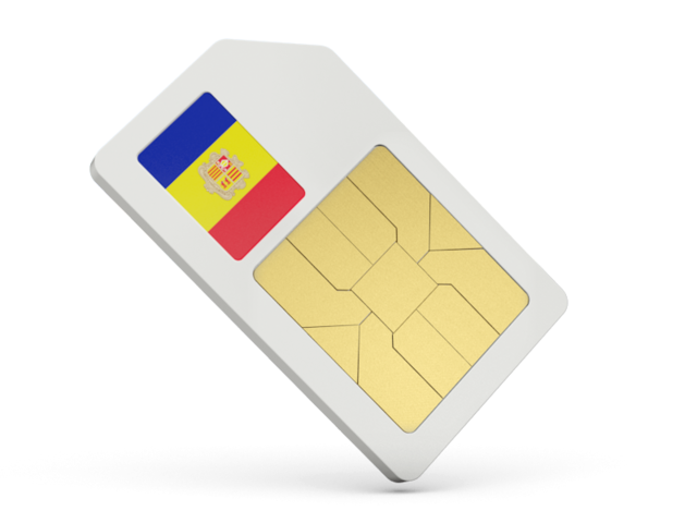 Sim card icon. Download flag icon of Andorra at PNG format