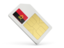 Angola. Sim card icon. Download icon.