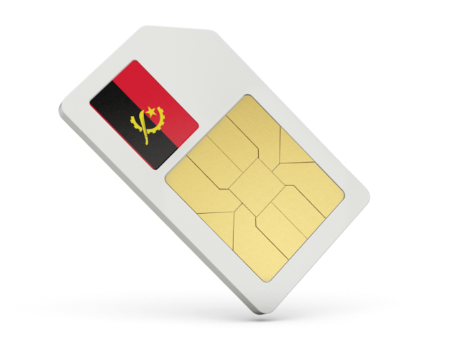 Sim card icon. Download flag icon of Angola at PNG format
