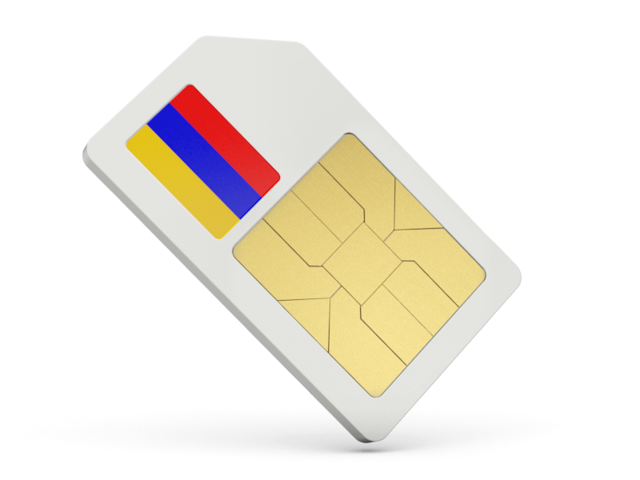 Sim card icon. Download flag icon of Armenia at PNG format
