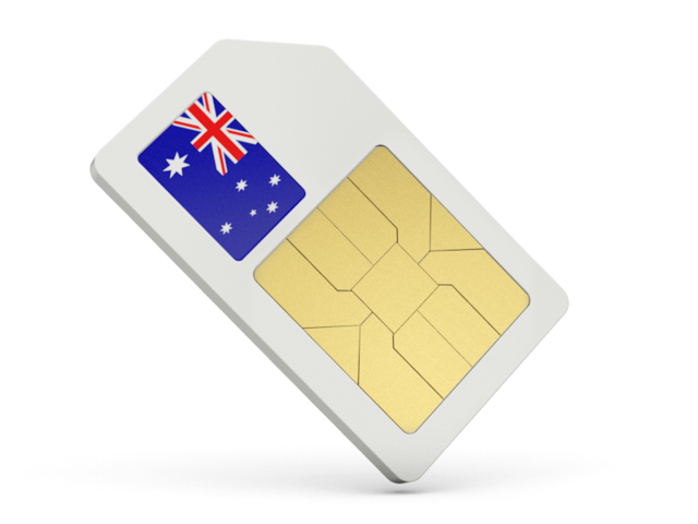 Sim card icon. Download flag icon of Australia at PNG format