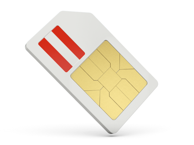 Sim card icon. Download flag icon of Austria at PNG format