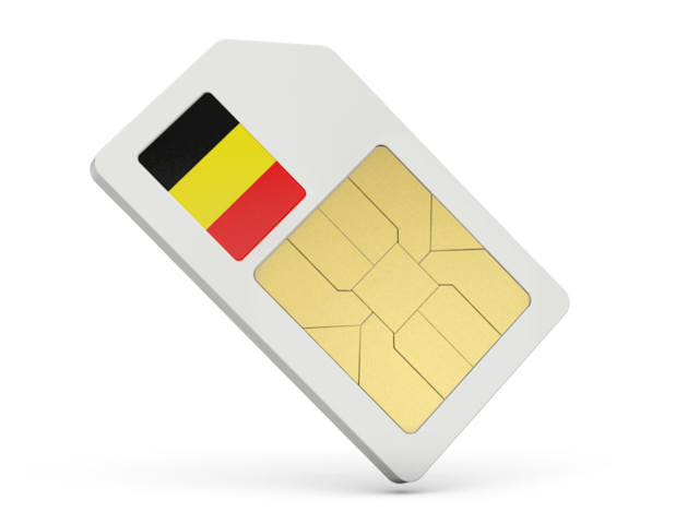 Sim card icon. Download flag icon of Belgium at PNG format