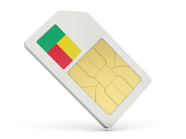 Sim card icon. Download flag icon of Benin at PNG format