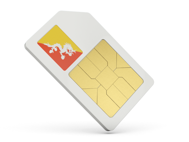 Sim card icon. Download flag icon of Bhutan at PNG format