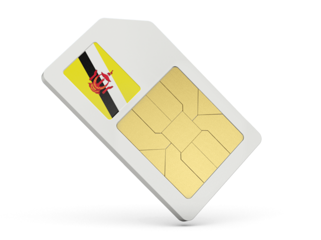 Sim card icon. Download flag icon of Brunei at PNG format