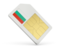Bulgaria. Sim card icon. Download icon.