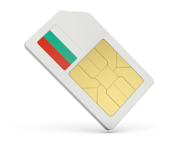 Sim card icon. Download flag icon of Bulgaria at PNG format