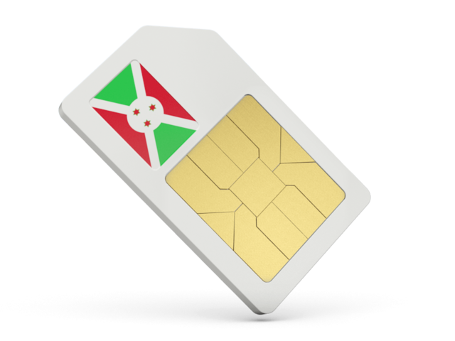 Sim card icon. Download flag icon of Burundi at PNG format