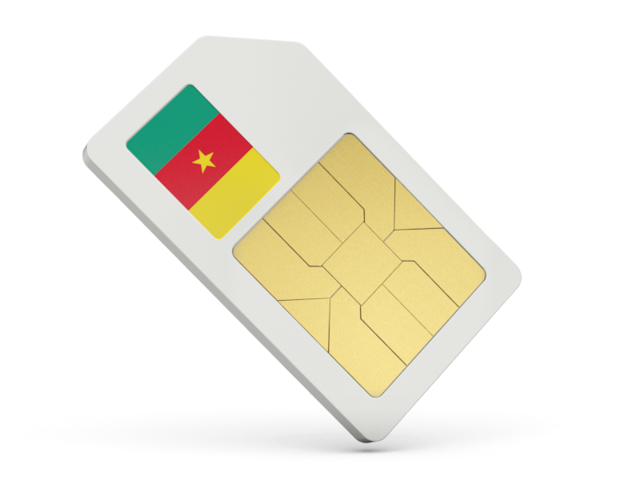 Sim card icon. Download flag icon of Cameroon at PNG format