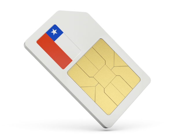 Sim card icon. Download flag icon of Chile at PNG format