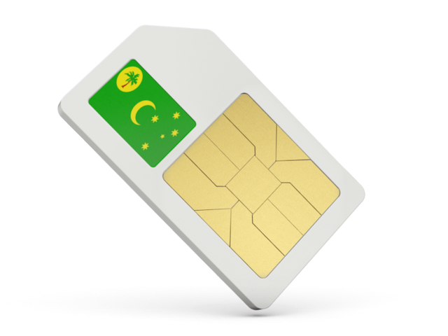 Sim card icon. Download flag icon of Cocos Islands at PNG format