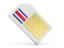 Costa Rica. Sim card icon. Download icon.