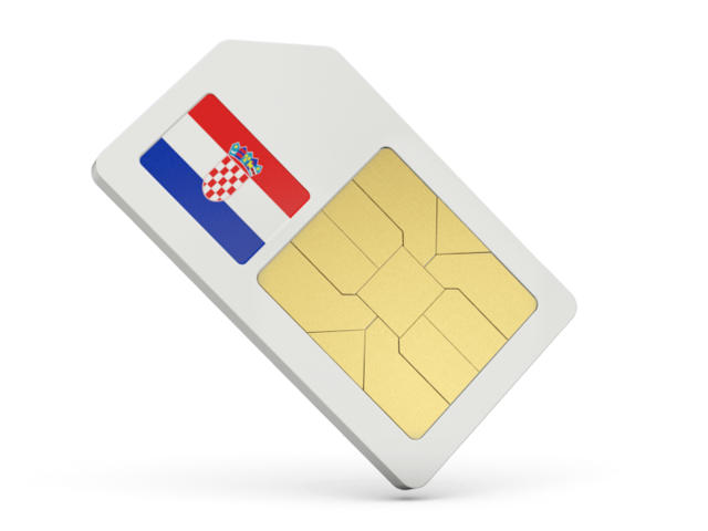 Иконка сим-карты. Скачать флаг. Хорватия