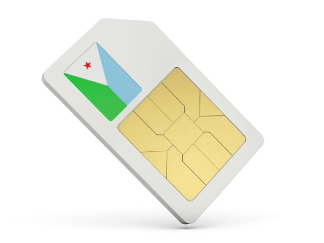 Sim card icon. Download flag icon of Djibouti at PNG format