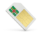 Dominica. Sim card icon. Download icon.