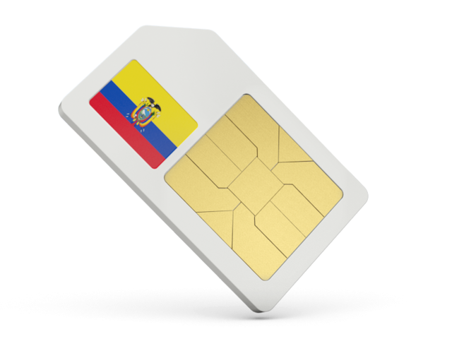 Sim card icon. Download flag icon of Ecuador at PNG format