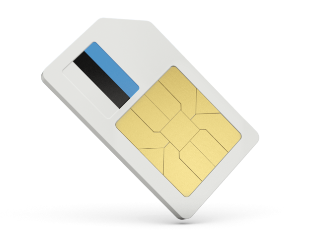 Sim card icon. Download flag icon of Estonia at PNG format
