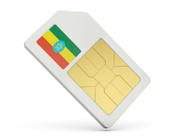 Sim card icon. Download flag icon of Ethiopia at PNG format