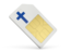 Finland. Sim card icon. Download icon.