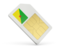 French Guiana. Sim card icon. Download icon.