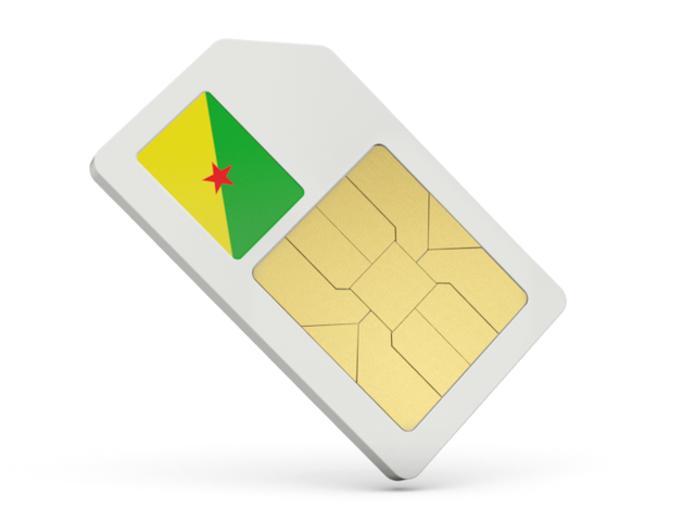 Sim card icon. Download flag icon of French Guiana at PNG format