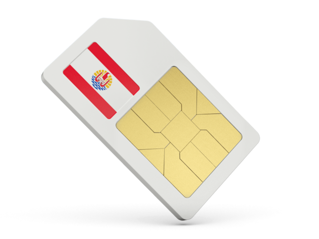 Sim card icon. Download flag icon of French Polynesia at PNG format