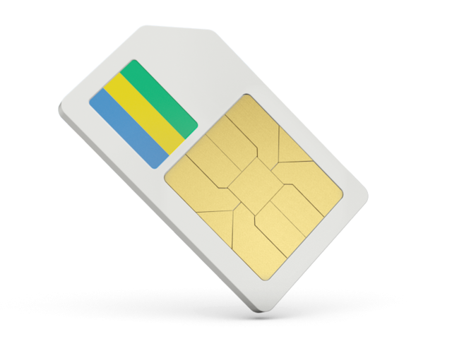 Sim card icon. Download flag icon of Gabon at PNG format