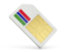 Gambia. Sim card icon. Download icon.