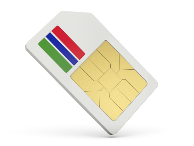 Sim card icon. Download flag icon of Gambia at PNG format