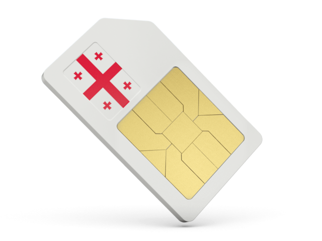 Sim card icon. Download flag icon of Georgia at PNG format