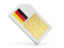 Germany. Sim card icon. Download icon.