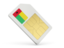 Guinea-Bissau. Sim card icon. Download icon.