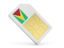 Guyana. Sim card icon. Download icon.