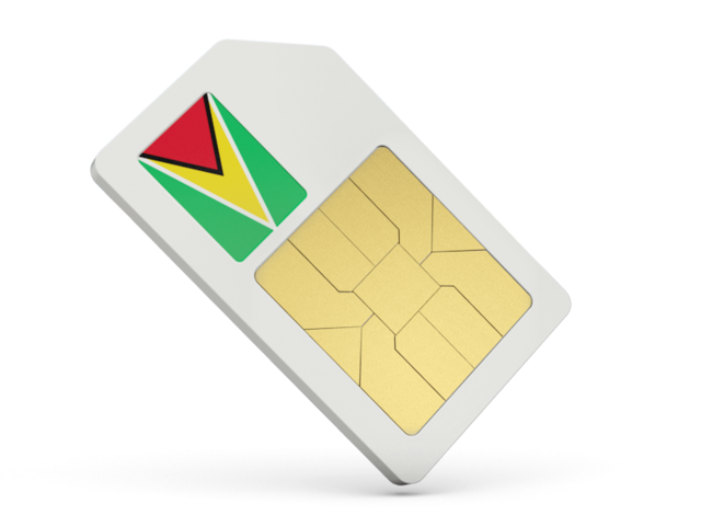 Sim card icon. Download flag icon of Guyana at PNG format