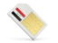 Iraq. Sim card icon. Download icon.