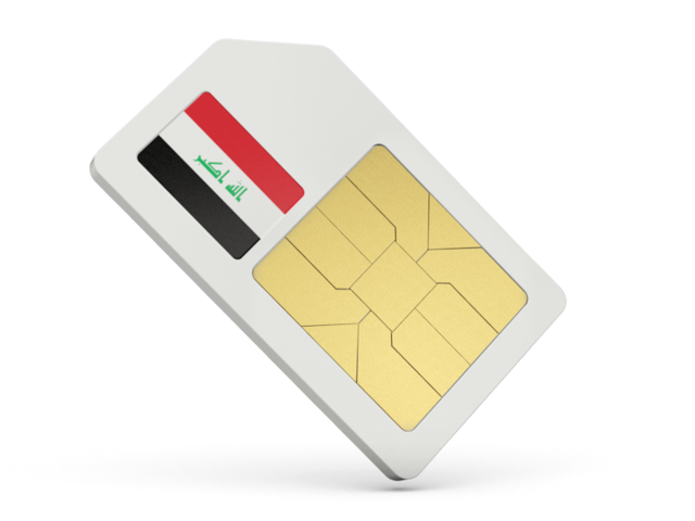 Sim card icon. Download flag icon of Iraq at PNG format