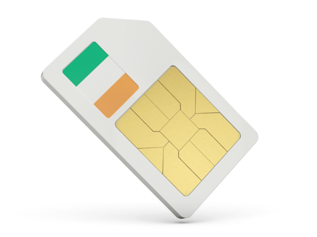 Sim card icon. Download flag icon of Ireland at PNG format