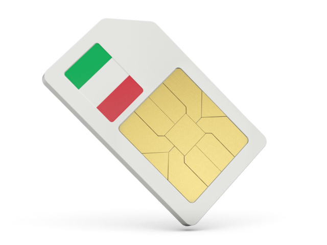 Sim card icon. Download flag icon of Italy at PNG format