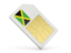 Jamaica. Sim card icon. Download icon.