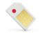 Japan. Sim card icon. Download icon.