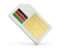 Kenya. Sim card icon. Download icon.