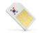 South Korea. Sim card icon. Download icon.