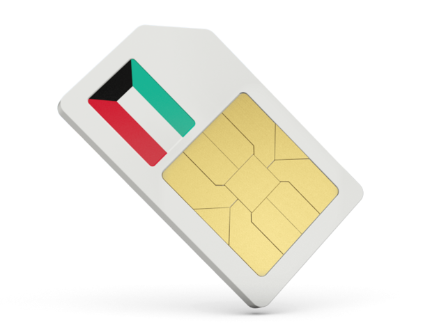 Sim card icon. Download flag icon of Kuwait at PNG format